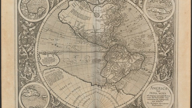 Atlas van Gerardus Mercator.. Universiteit Utrecht, uitgegeven door Jodocus Hondius in 1606