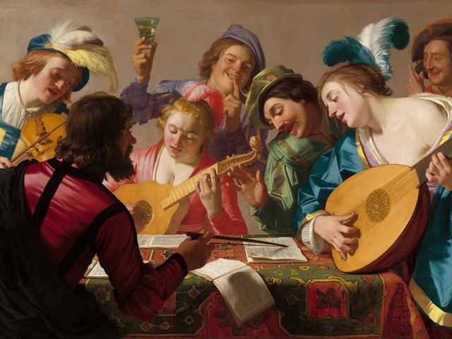 Afbeelding van het schilderij 'Het concert' van Gerrit van Honthorst